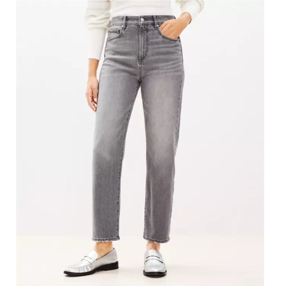LOFT High Rise Gray Jeans